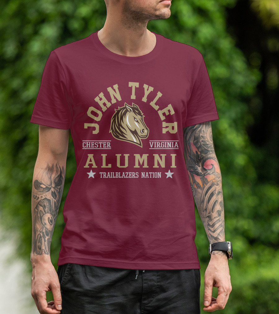 John Tyler Chester Virginia Alumni Trailblazers Nation T-Shirt
