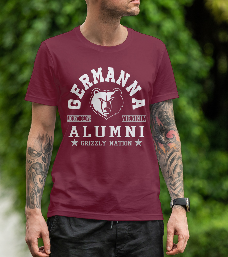 Germanna College Alumni Locust Grove Virginia Grizzly Nation T-Shirt