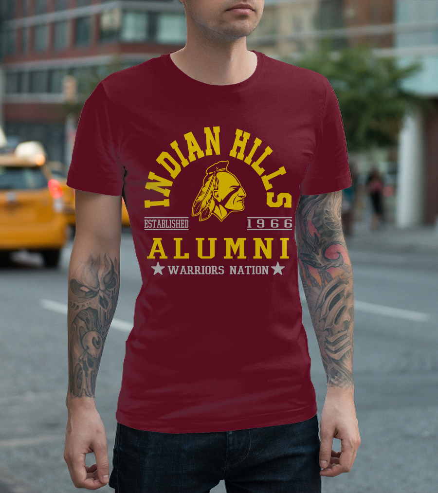 Indian Hills Warriors Alumni Established 1966 Nation T-Shirt