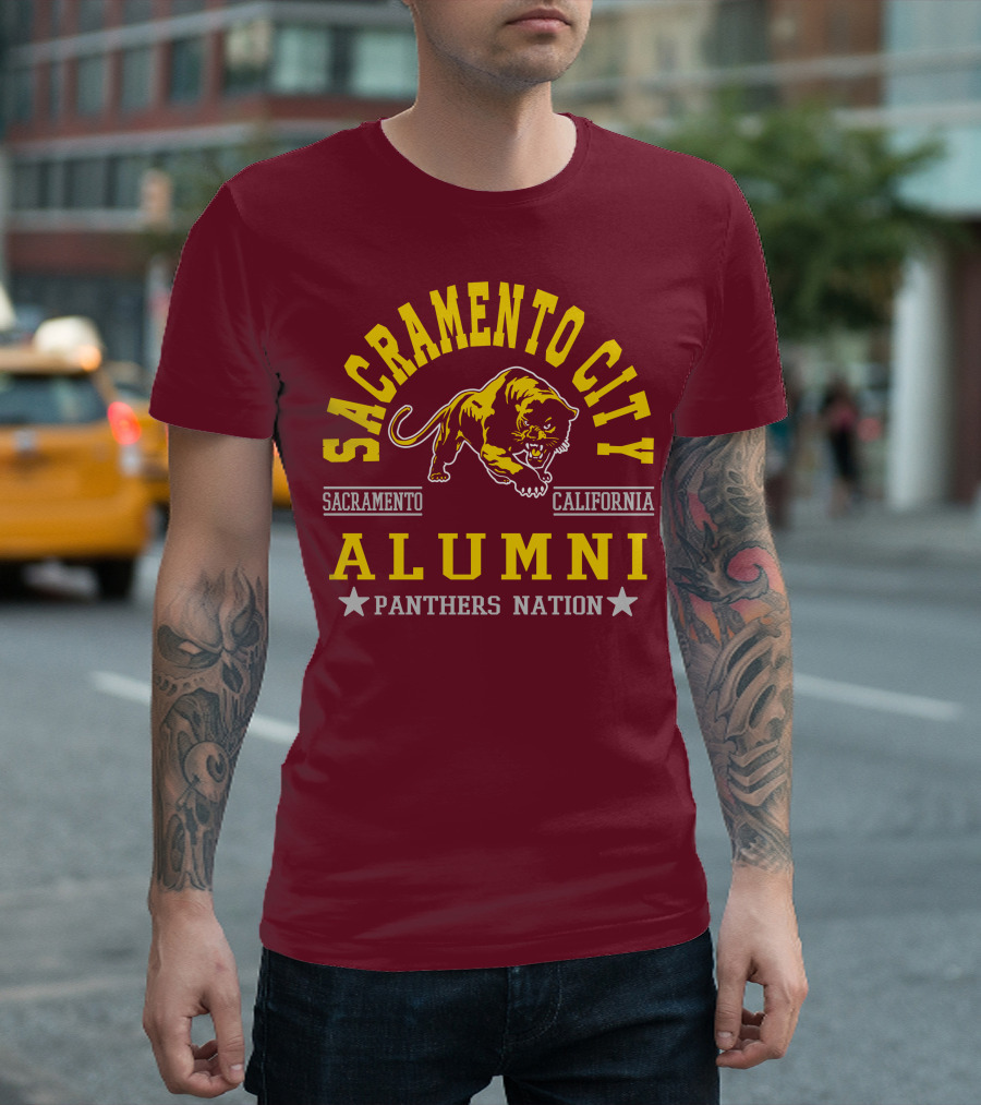 Sacramento City Alumni Panthers Nation Sacramento California T-Shirt