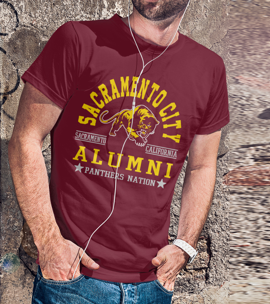 Sacramento City Alumni Panthers Nation Sacramento California T-Shirt