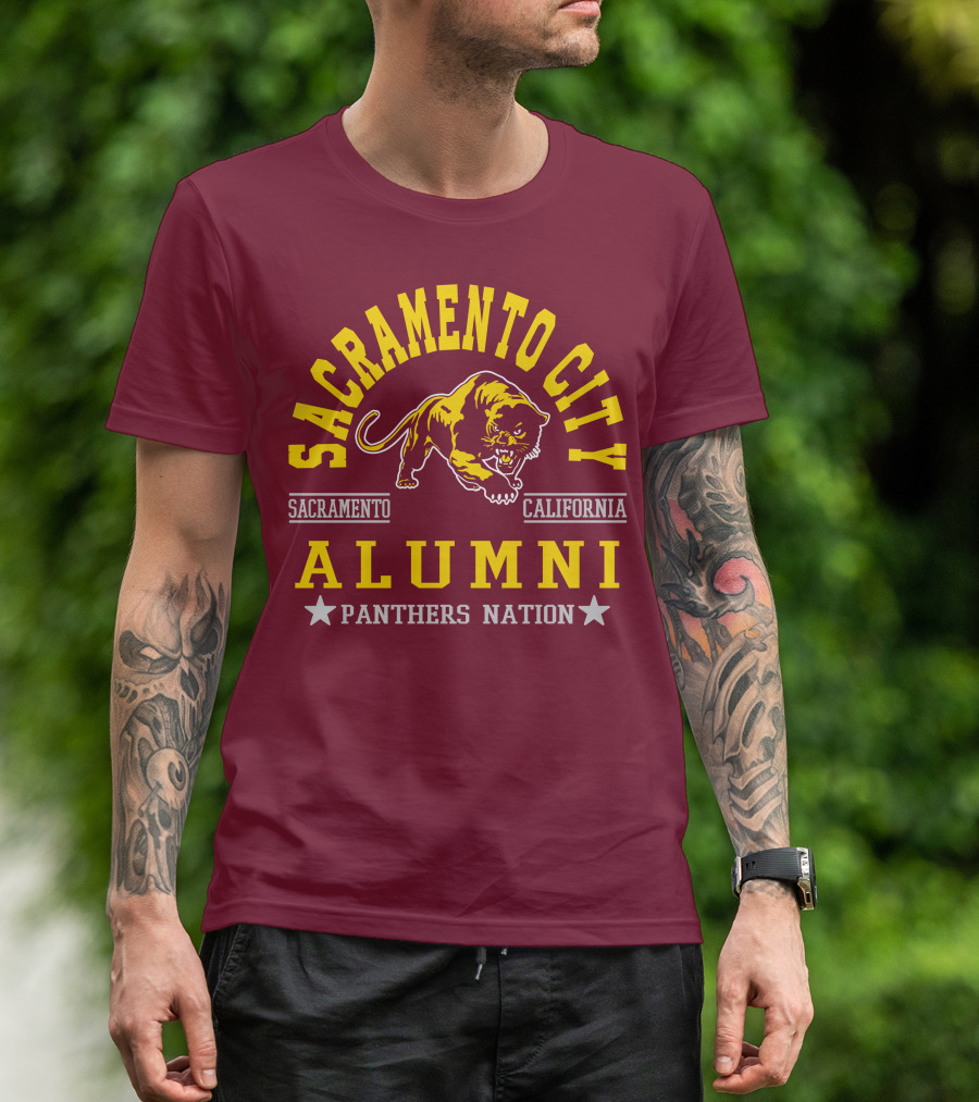 Sacramento City Alumni Panthers Nation Sacramento California T-Shirt