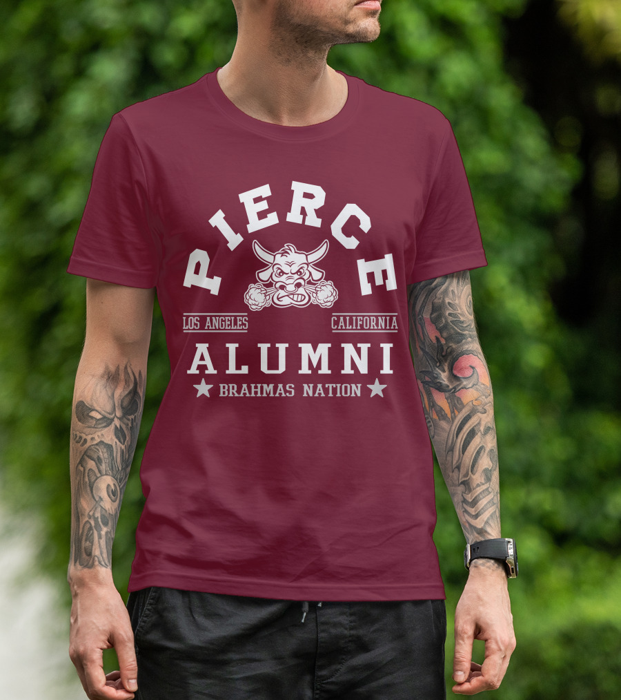 Pierce College Alumni Los Angeles California Brahmas Nation T-Shirt
