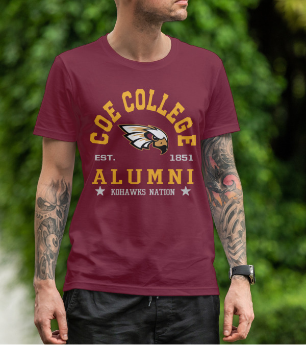 Coe College Est. 1851 Alumni Kohawks Nation T-Shirt