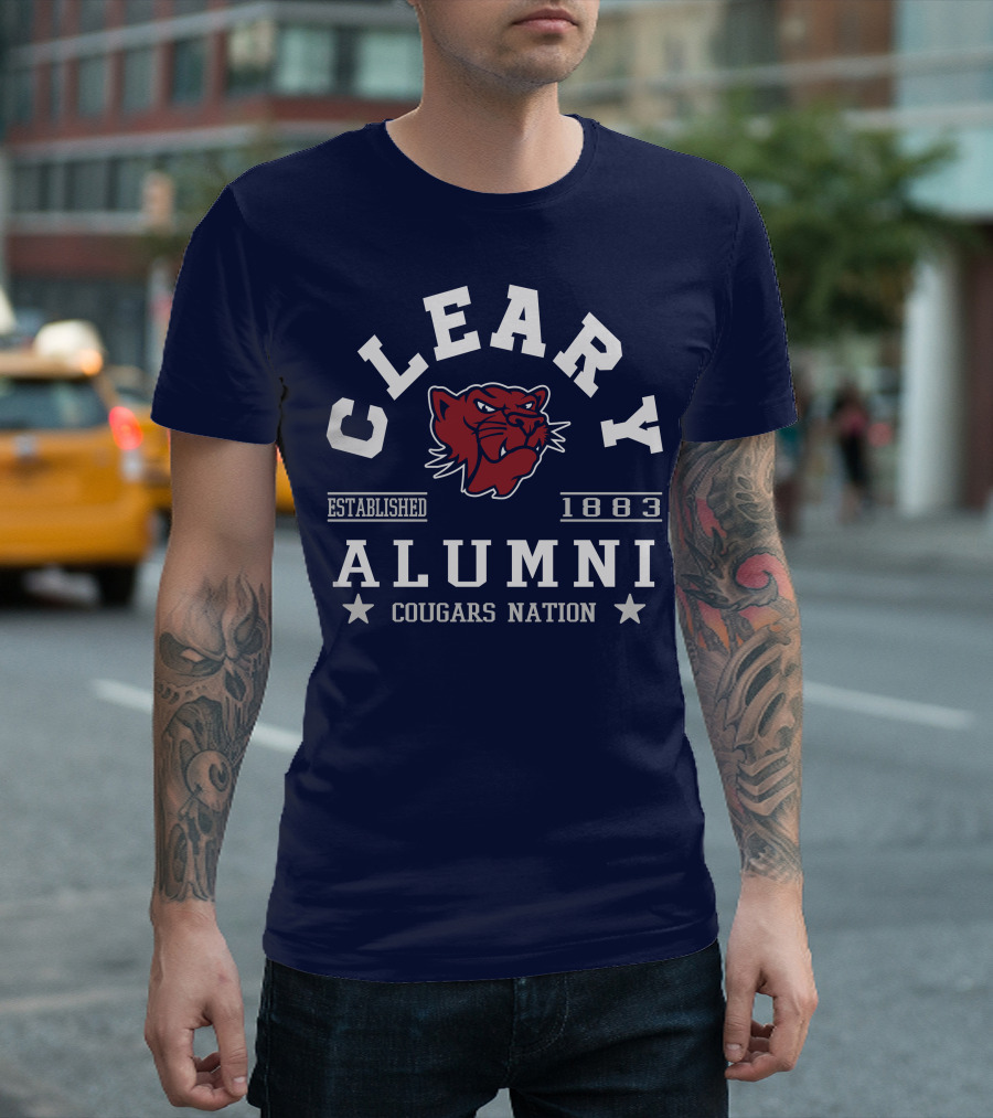 Cleary Alumni Cougars Nation Established 1883 T-Shirt