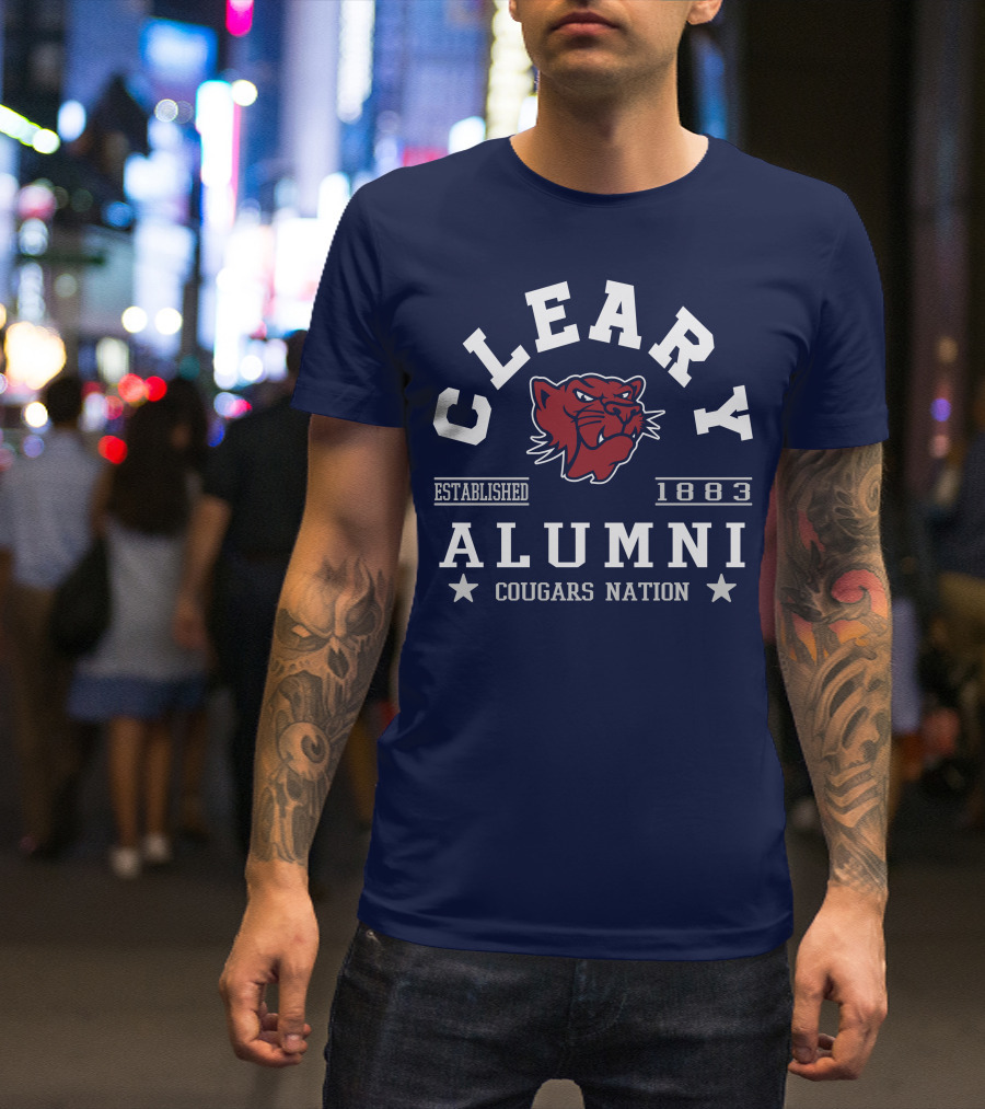 Cleary Alumni Cougars Nation Established 1883 T-Shirt