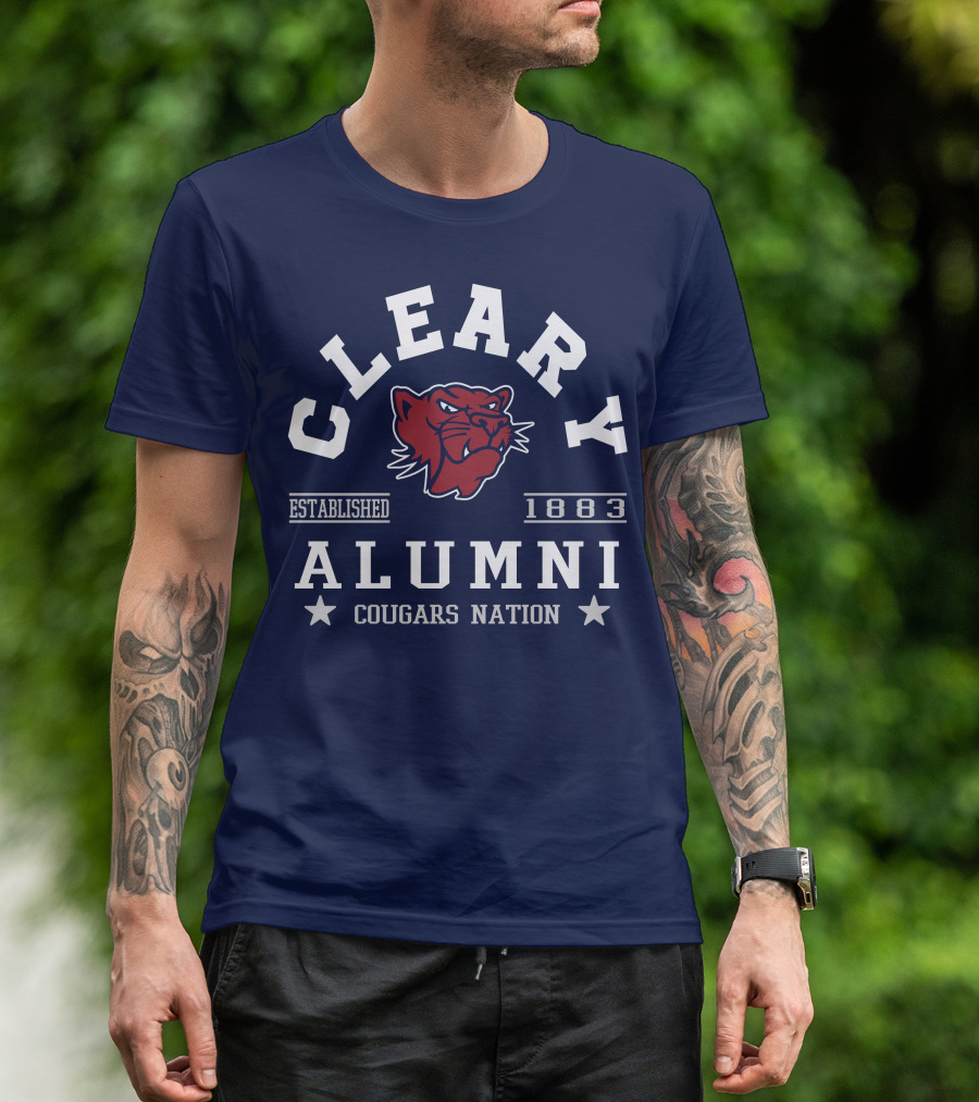 Cleary Alumni Cougars Nation Established 1883 T-Shirt