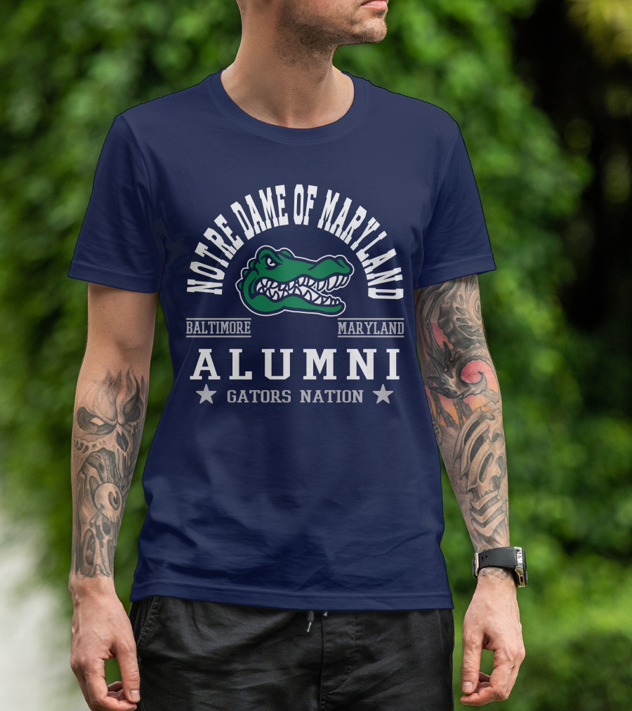 Notre Dame Of Maryland Alumni Baltimore Maryland Gators Nation T-Shirt