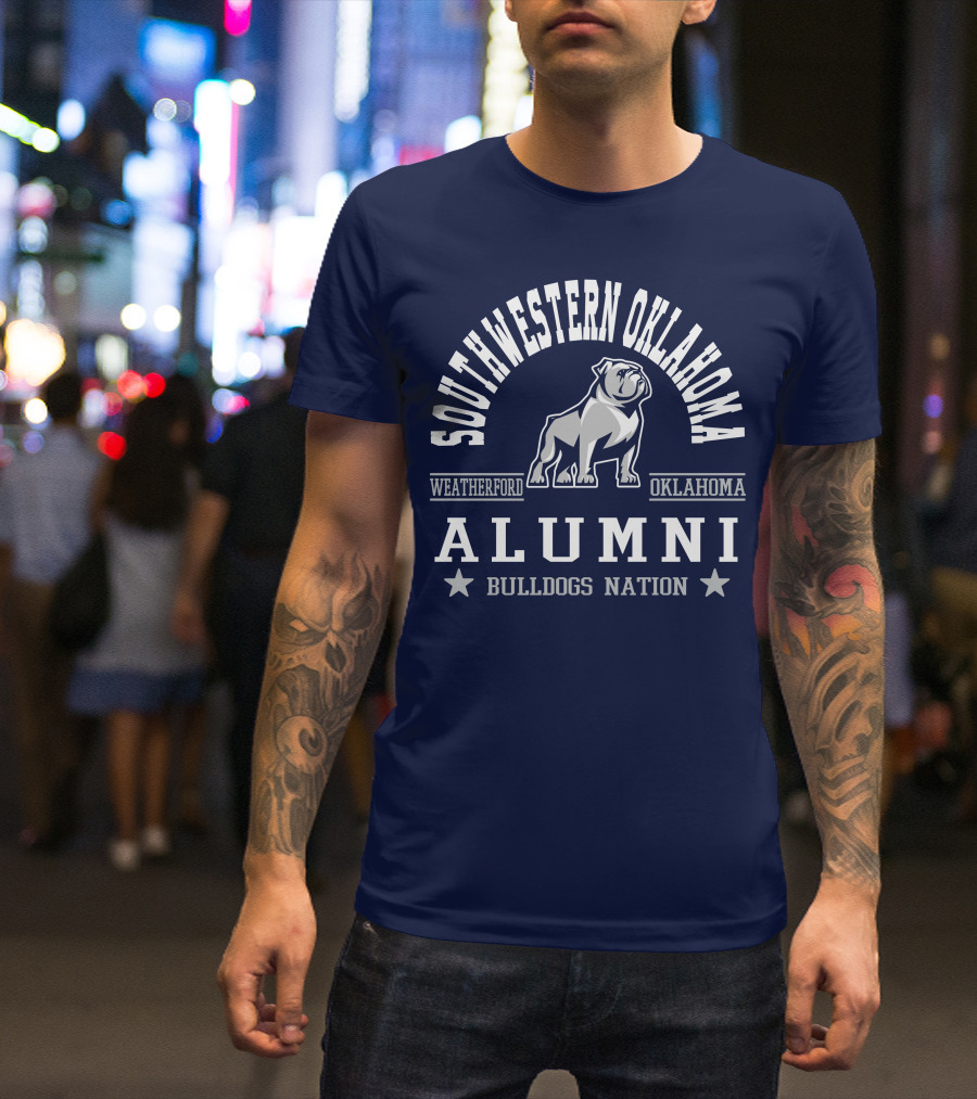 Southwestern Oklahoma Weatherford Bulldogs Alumni Nation T-Shirt