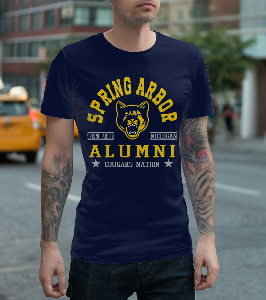 Spring Arbor Michigan Alumni Cougars Nation T-Shirt