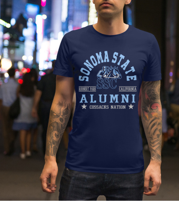 Sonoma State SSC Alumni Cossacks Nation Rohnert Park California T-Shirt