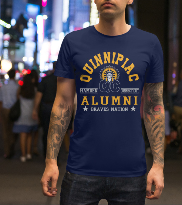 Quinnipiac QC Hamden Connecticut Alumni Braves Nation T-Shirt