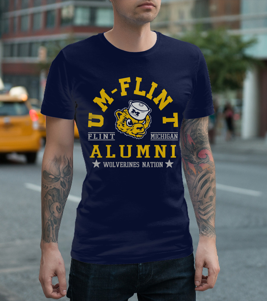 UM-Flint Alumni Wolverines Nation Flint Michigan T-Shirt