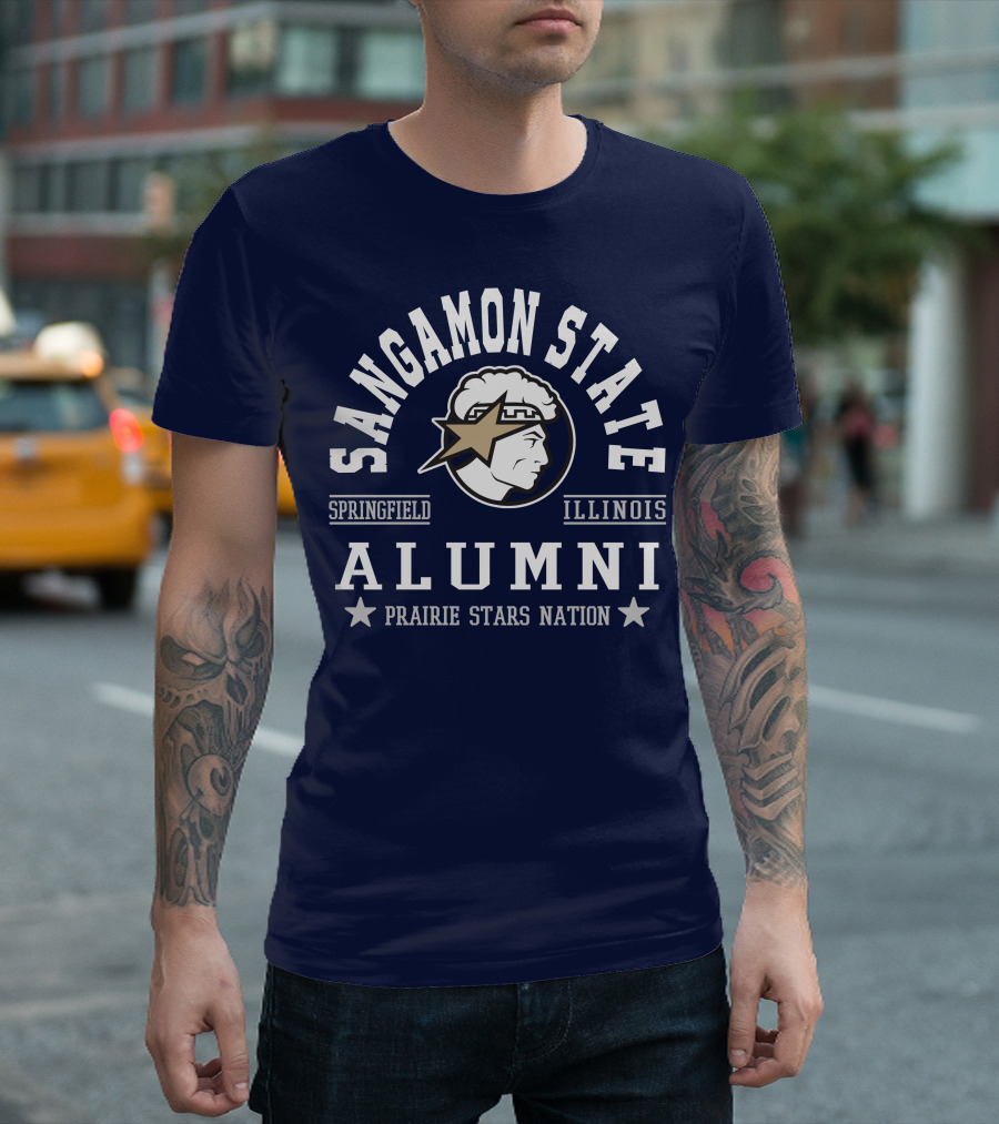 Sangamon State Springfield Illinois Alumni Prairie Stars Nation T-Shirt