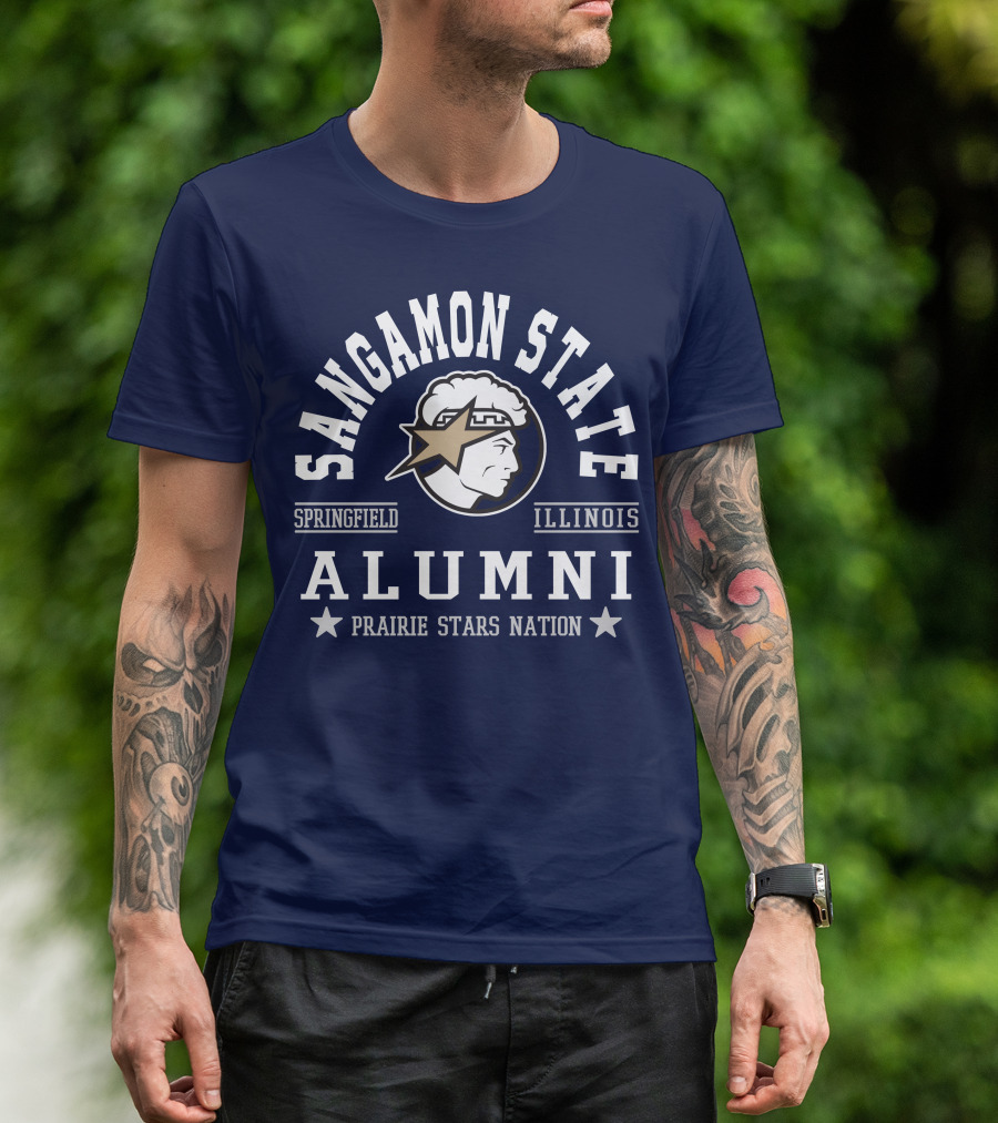 Sangamon State Springfield Illinois Alumni Prairie Stars Nation T-Shirt
