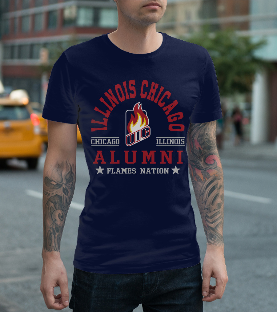 Illinois Chicago UIC Alumni Flames Nation T-Shirt