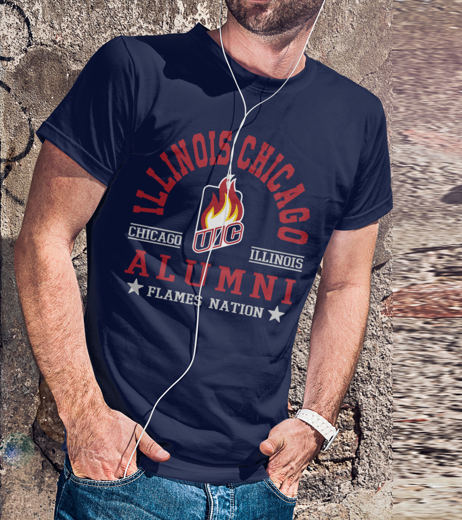 Illinois Chicago UIC Alumni Flames Nation T-Shirt