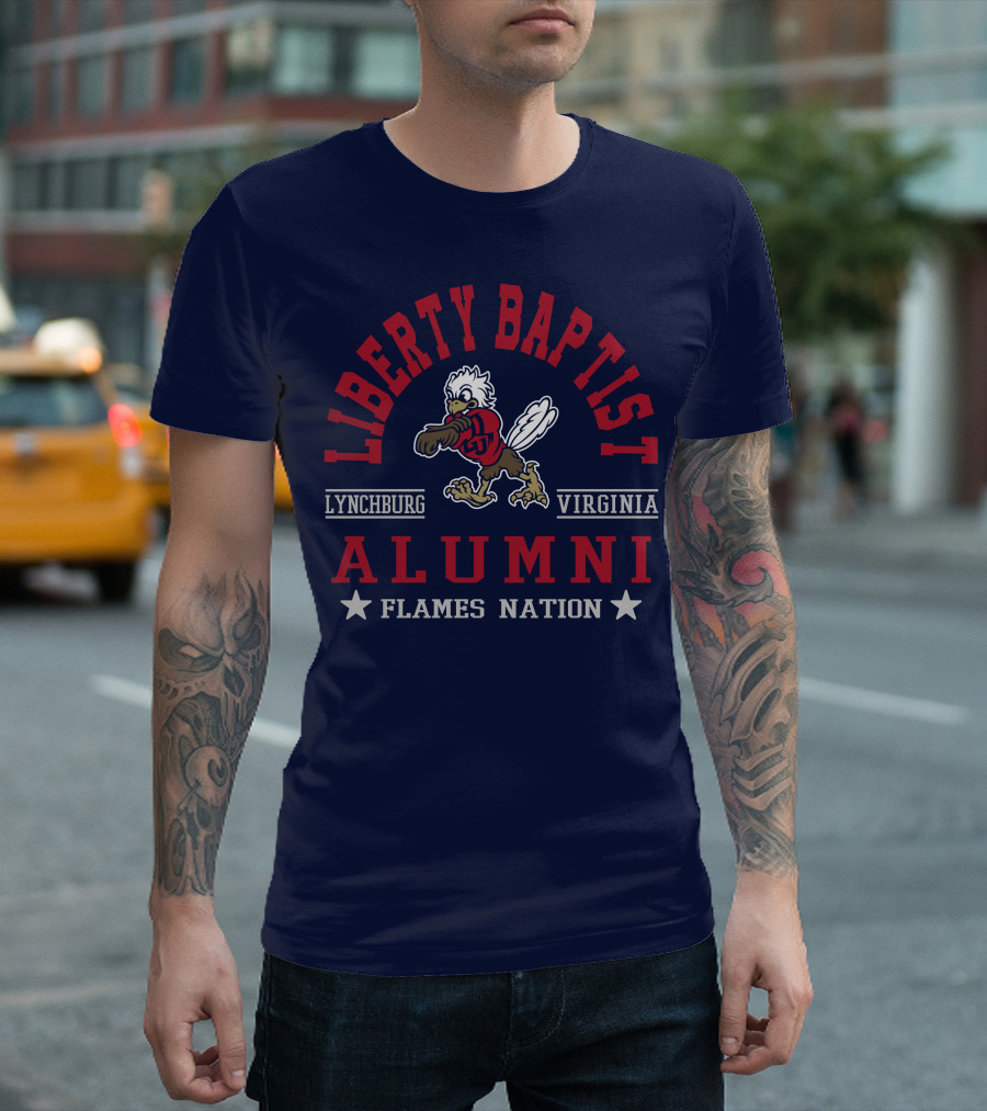Liberty Baptist Alumni Lynchburg Virginia Flames Nation T-Shirt