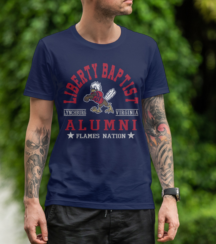 Liberty Baptist Alumni Lynchburg Virginia Flames Nation T-Shirt