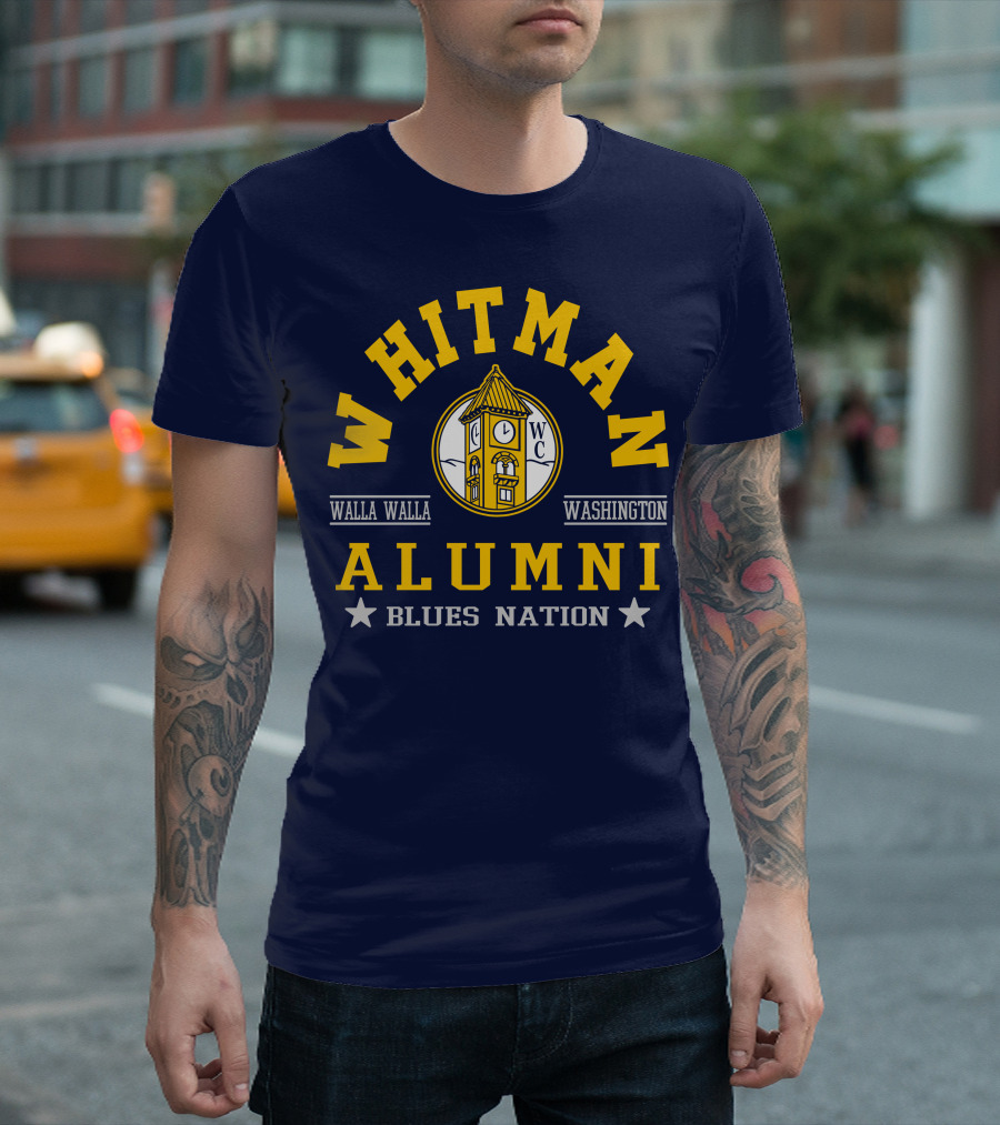 Whitman College Alumni Walla Walla Washington Blues Nation T-Shirt