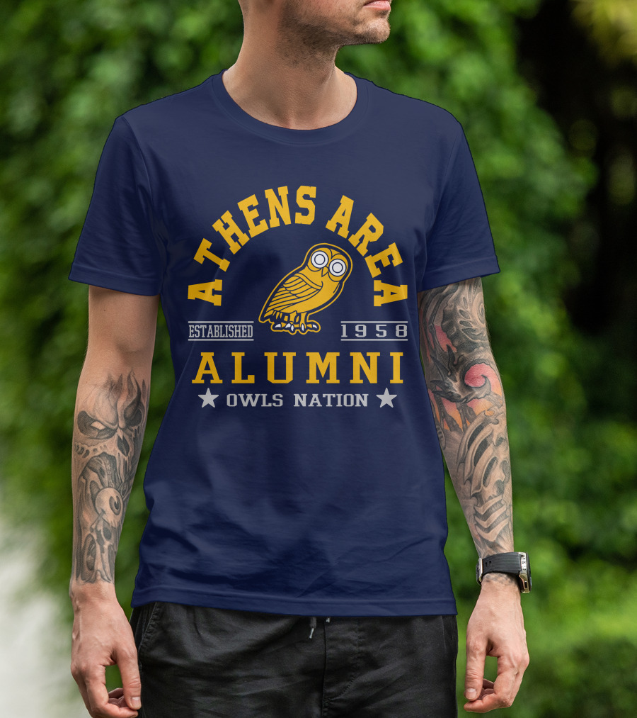 Athens Area Alumni Owls Nation Established 1958 T-Shirt
