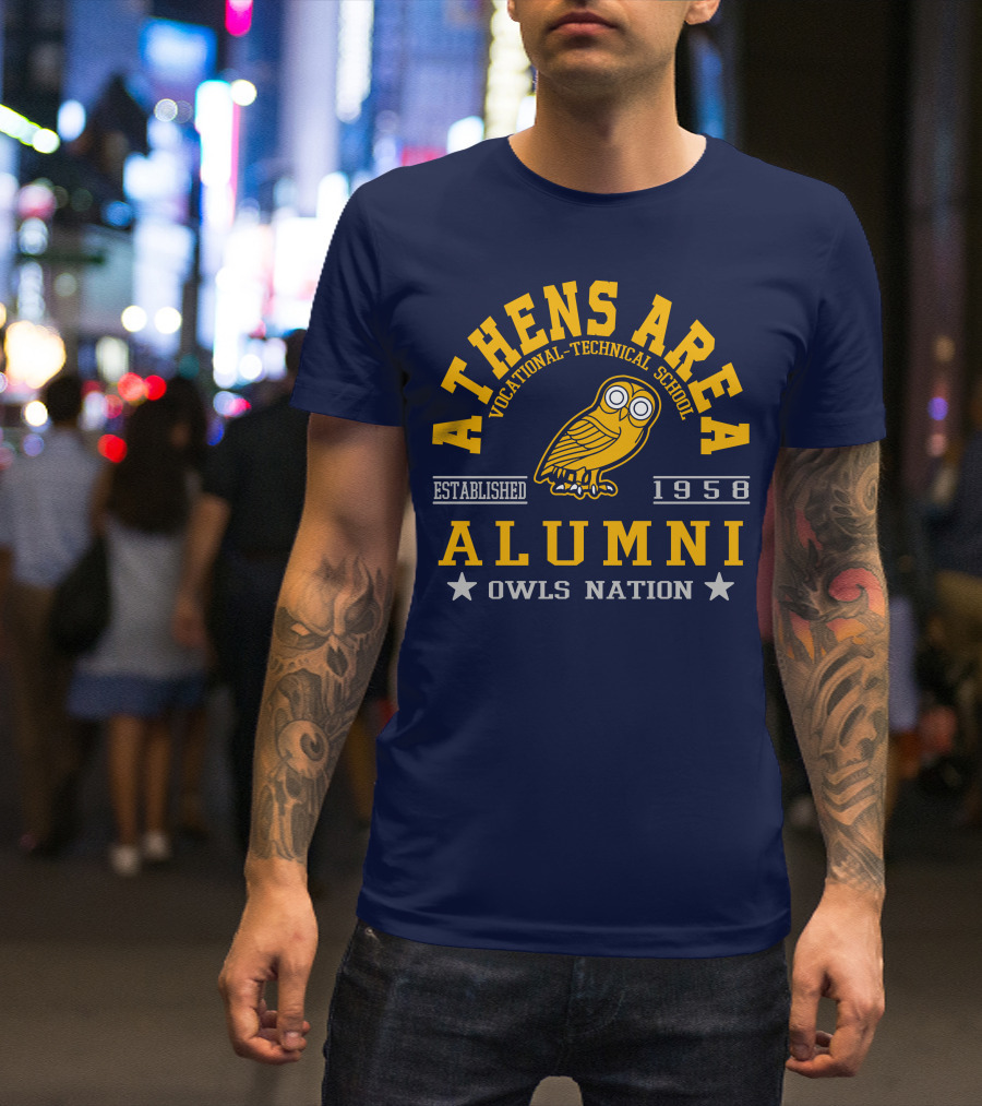 Athens Area Vocational-Technical School Alumni Owls Nation Established 1958 T-Shirt