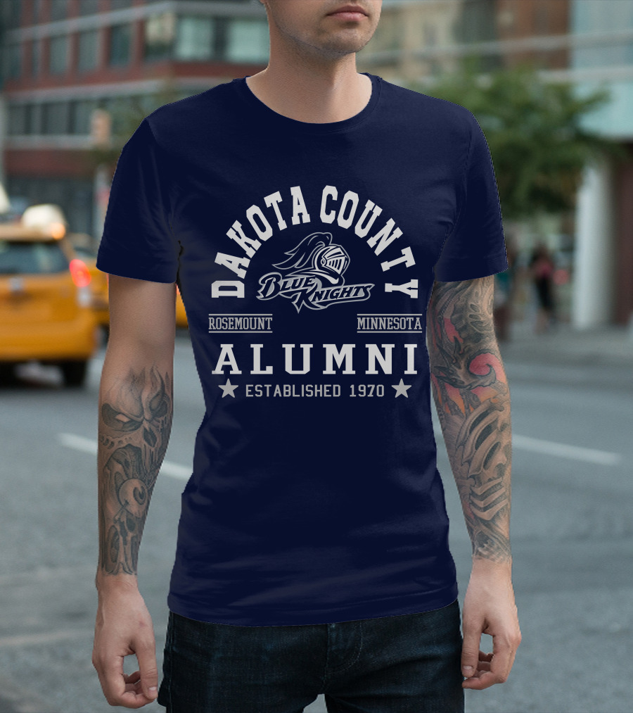 Dakota County Blue Knights Rosemount Minnesota Alumni Established 1970 T-Shirt