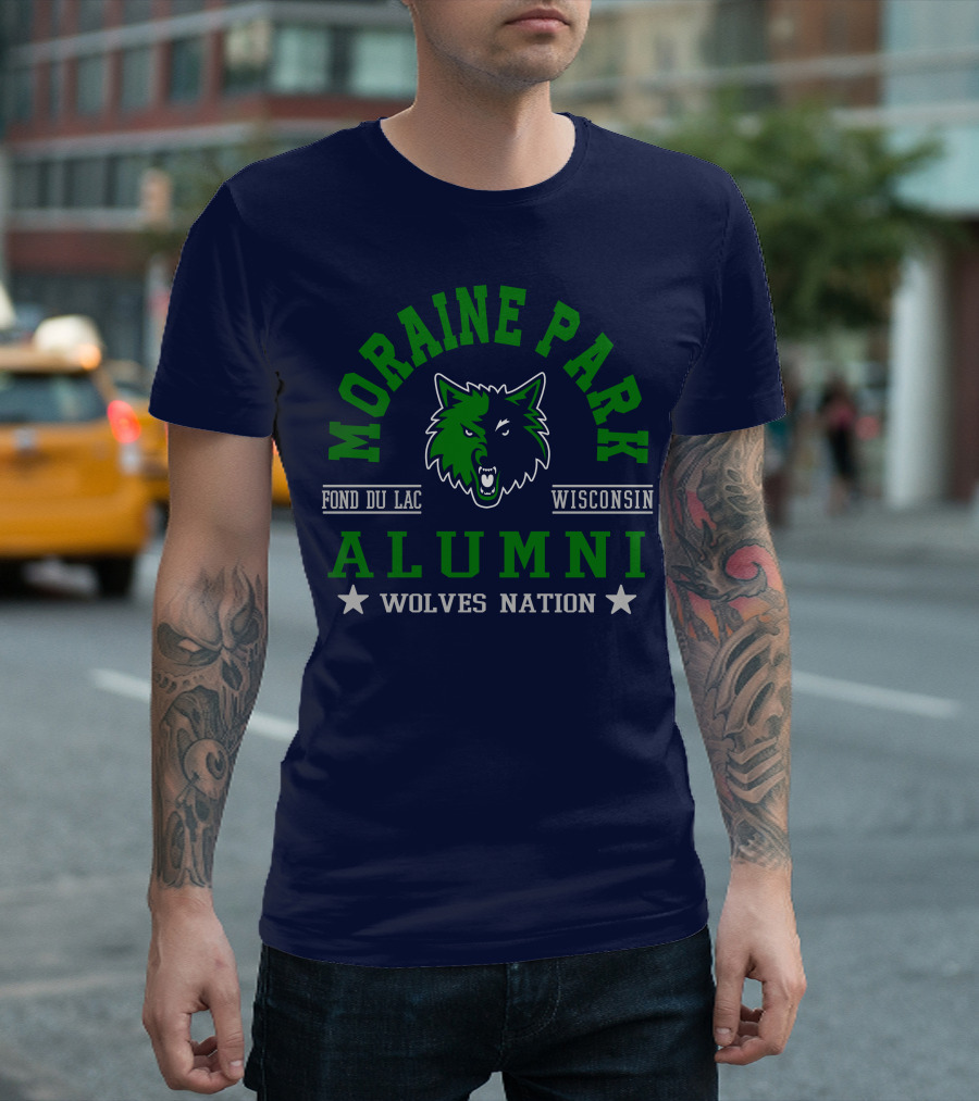 Moraine Park Alumni Wolves Nation Fond Du Lac Wisconsin T-Shirt