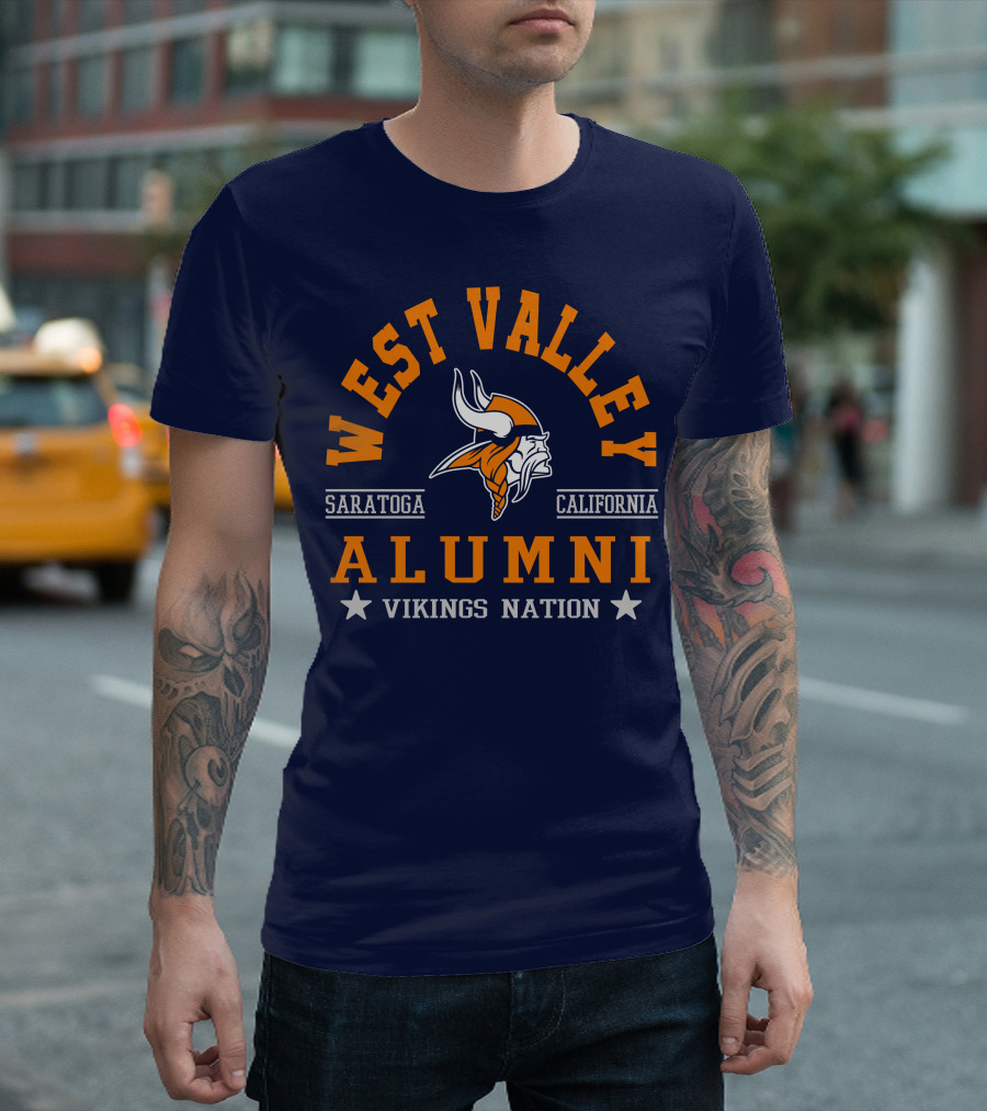 West Valley Alumni Saratoga California Vikings Nation T-Shirt