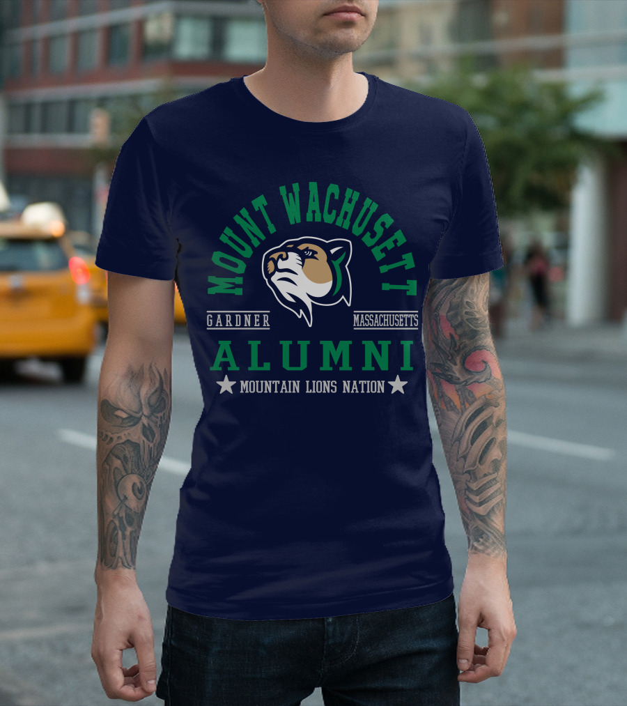 Mount Wachusett Alumni Gardner Massachusetts Mountain Lions Nation T-Shirt