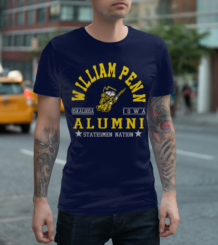 William Penn Oskaloosa Iowa Alumni Statesmen Nation T-Shirt