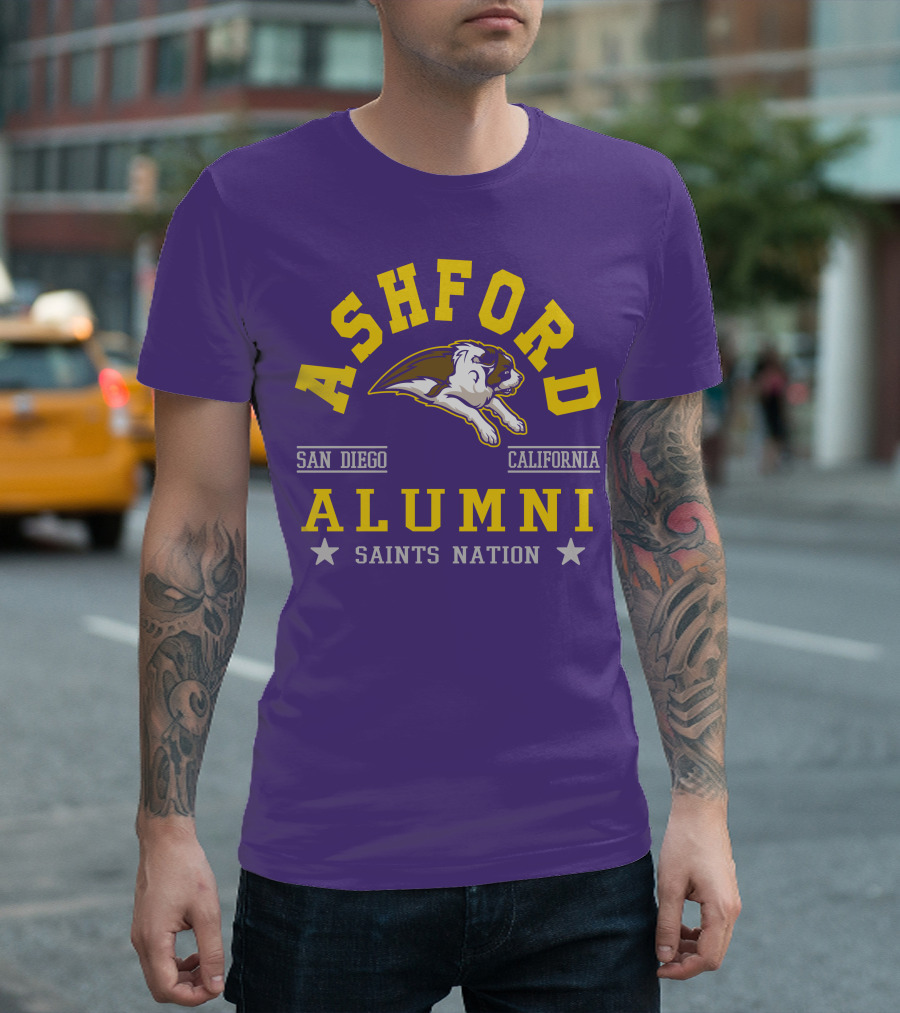 Ashford Alumni San Diego California Saints Nation T-Shirt