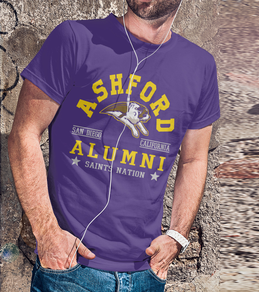 Ashford Alumni San Diego California Saints Nation T-Shirt