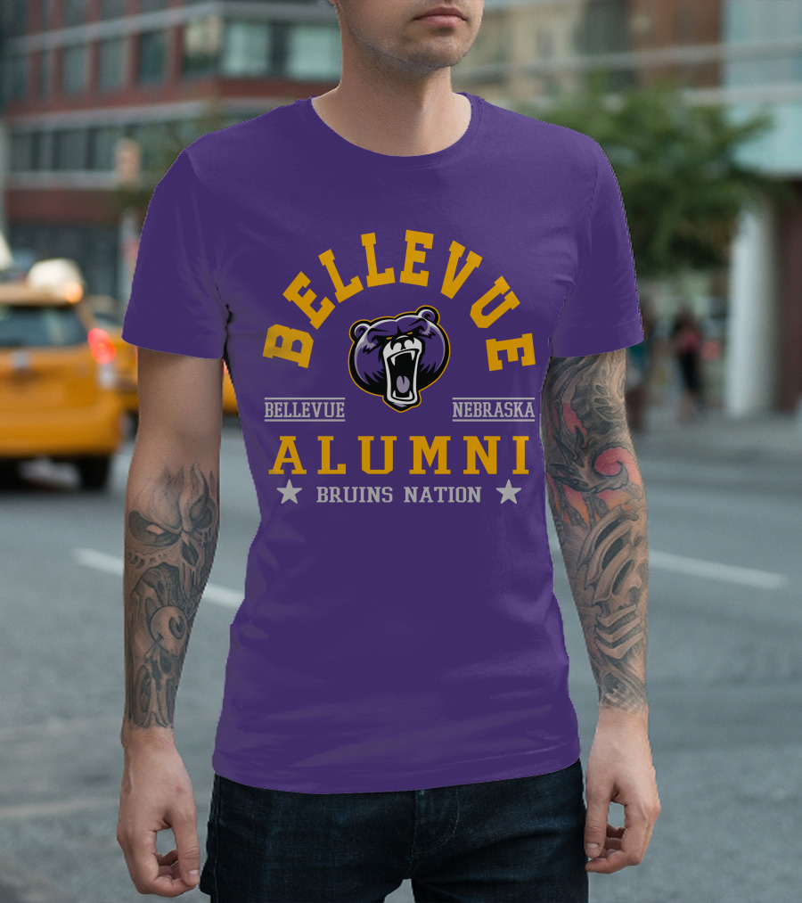 Bellevue Nebraska Alumni Bruins Nation Bear T-Shirt