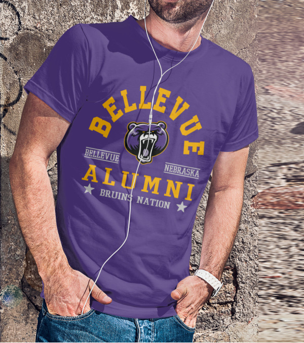 Bellevue Nebraska Alumni Bruins Nation Bear T-Shirt