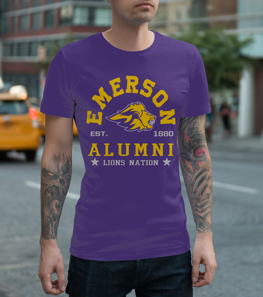 Emerson Alumni Lions Nation Est. 1880 T-Shirt