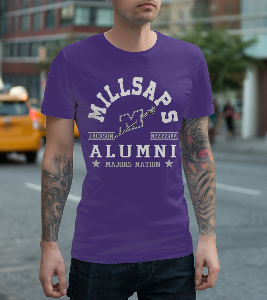 Millsaps College Jackson Mississippi Alumni Majors Nation T-Shirt