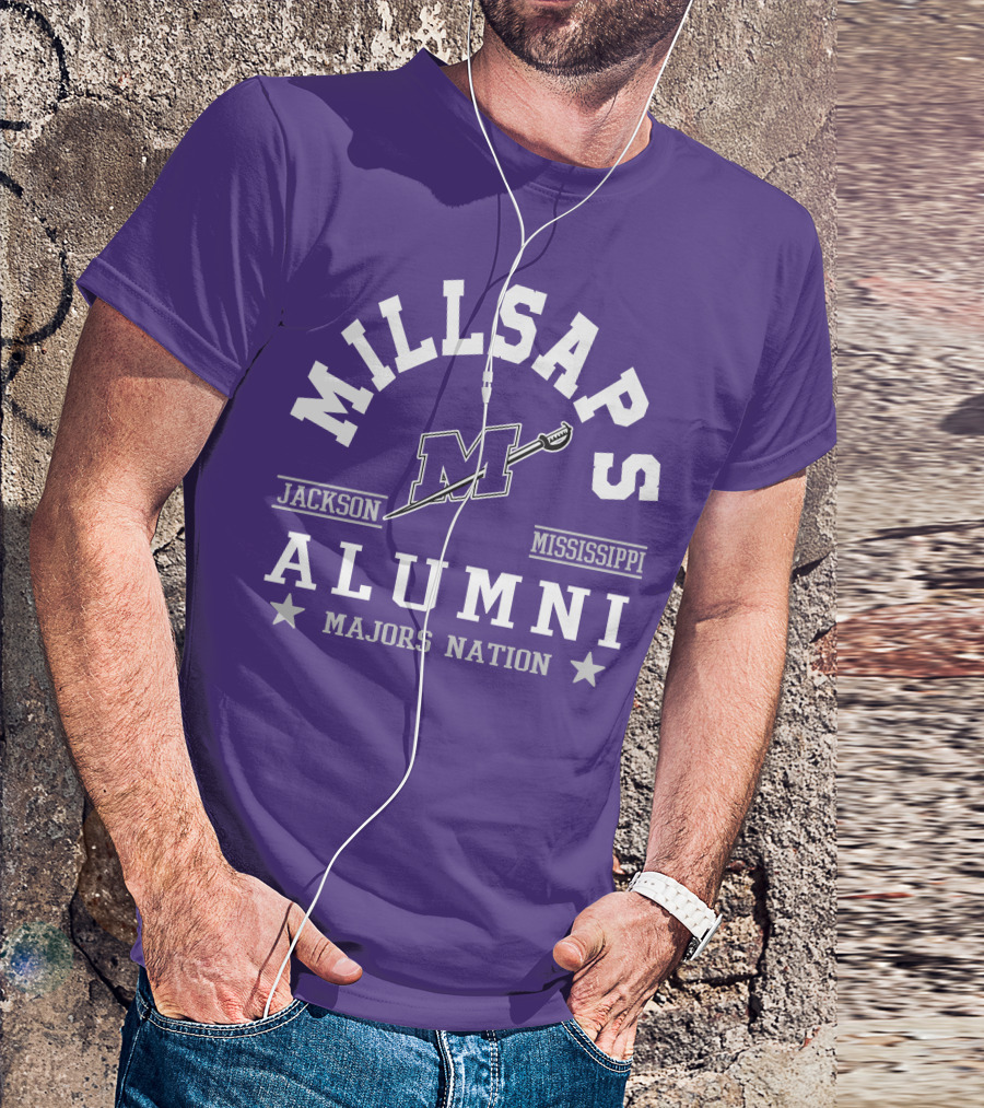 Millsaps College Jackson Mississippi Alumni Majors Nation T-Shirt