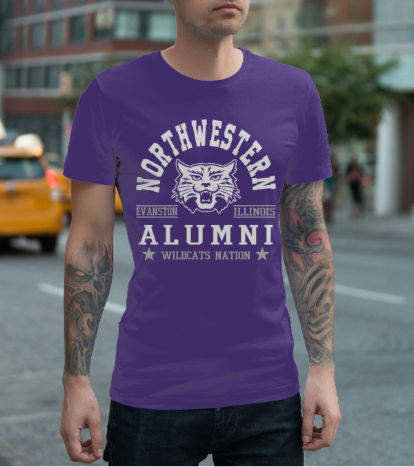 Northwestern Wildcats Alumni Evanston Illinois Nation T-Shirt