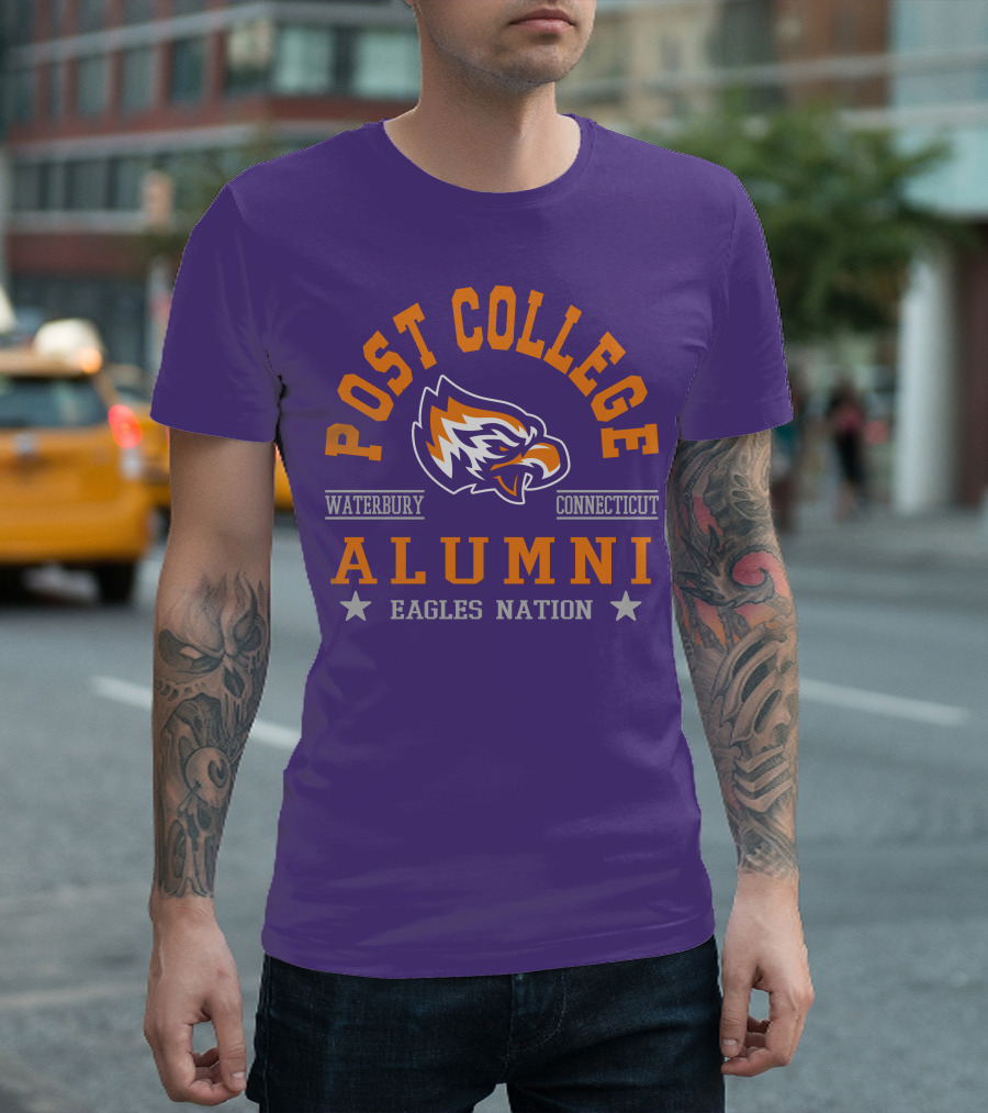 Post College Alumni Waterbury Connecticut Eagles Nation T-Shirt