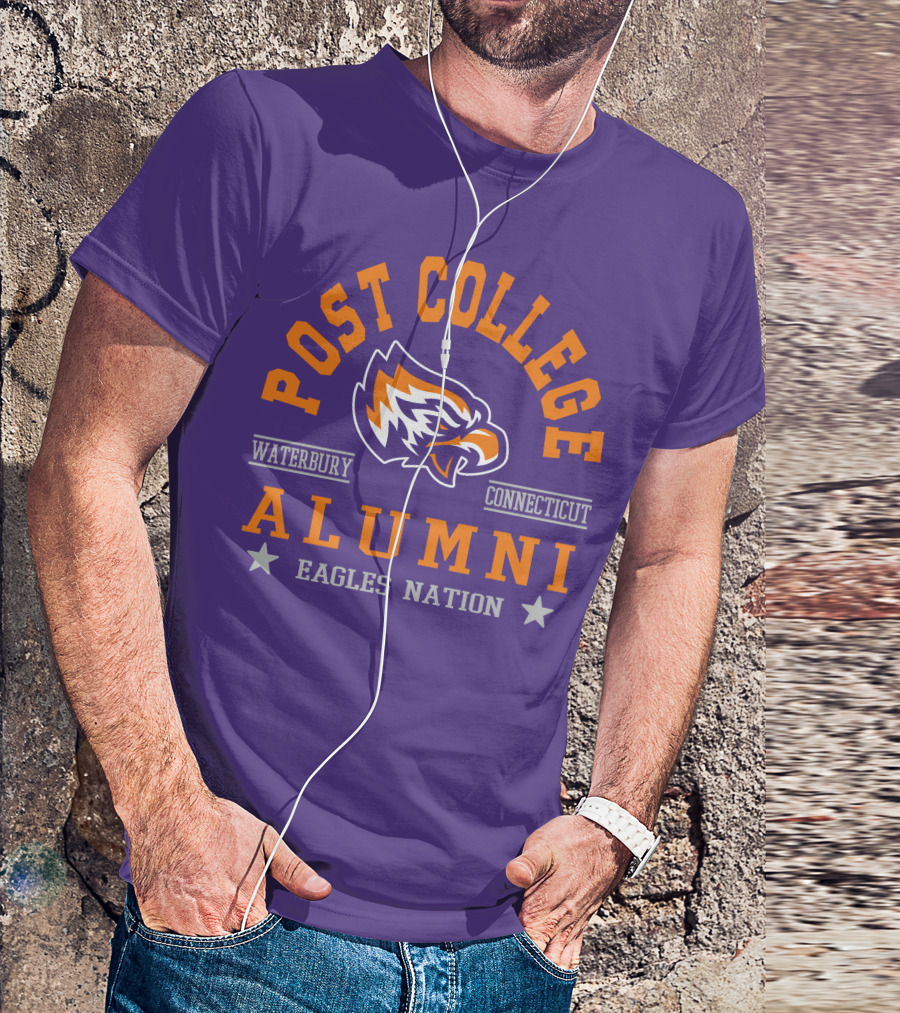 Post College Alumni Waterbury Connecticut Eagles Nation T-Shirt