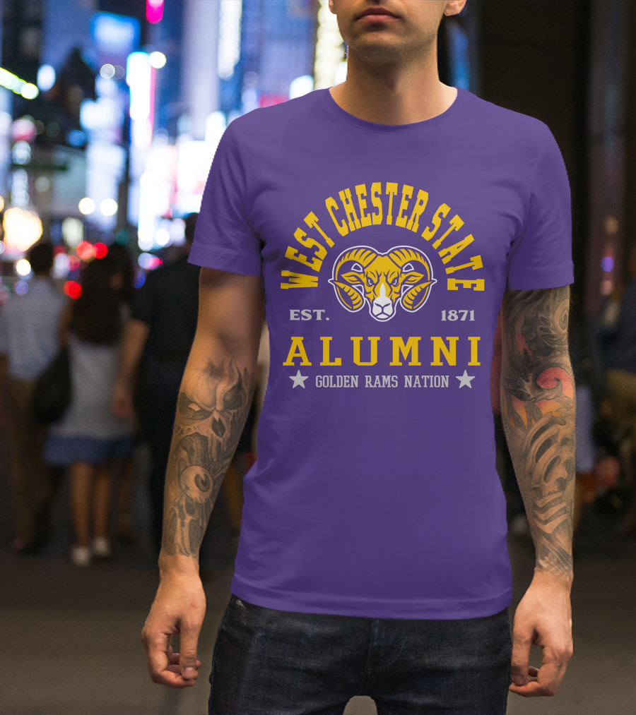 West Chester State Alumni Golden Rams Nation Est. 1871 T-Shirt