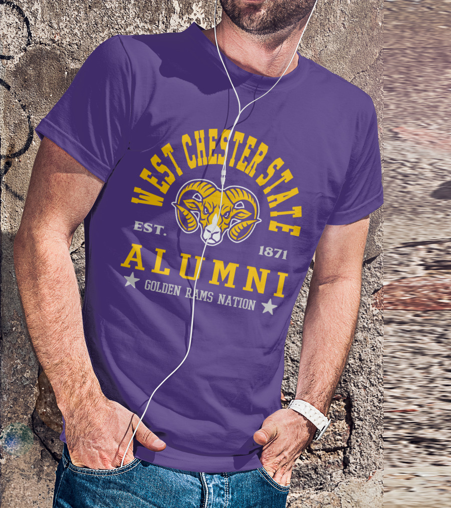 West Chester State Alumni Golden Rams Nation Est. 1871 T-Shirt