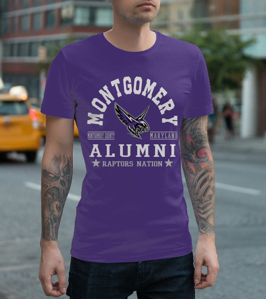 Montgomery County Maryland Alumni Raptors Nation T-Shirt