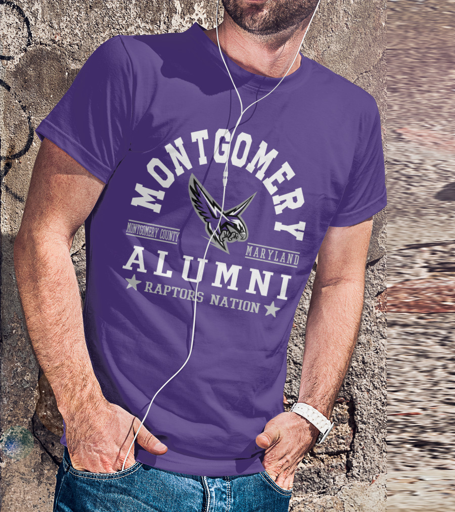 Montgomery County Maryland Alumni Raptors Nation T-Shirt