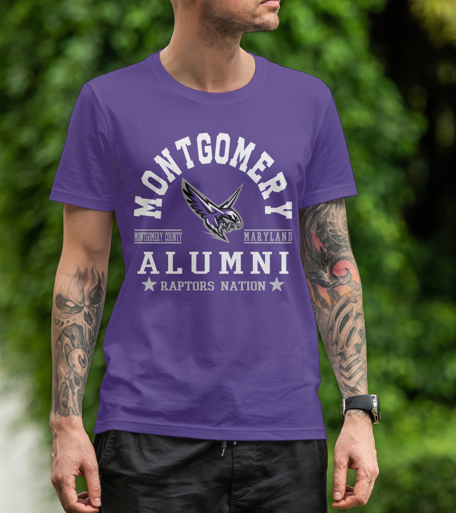 Montgomery County Maryland Alumni Raptors Nation T-Shirt