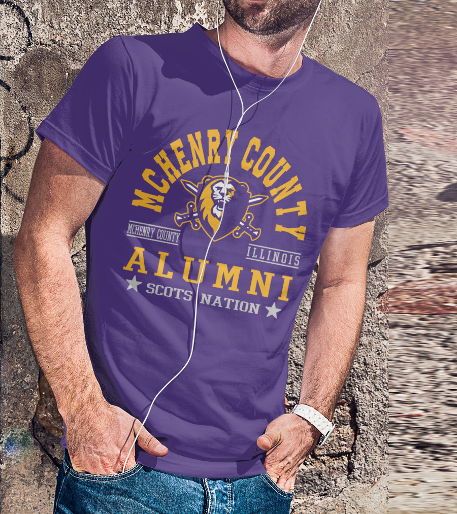 McHenry County Illinois Alumni Scots Nation Lion Crest T-Shirt