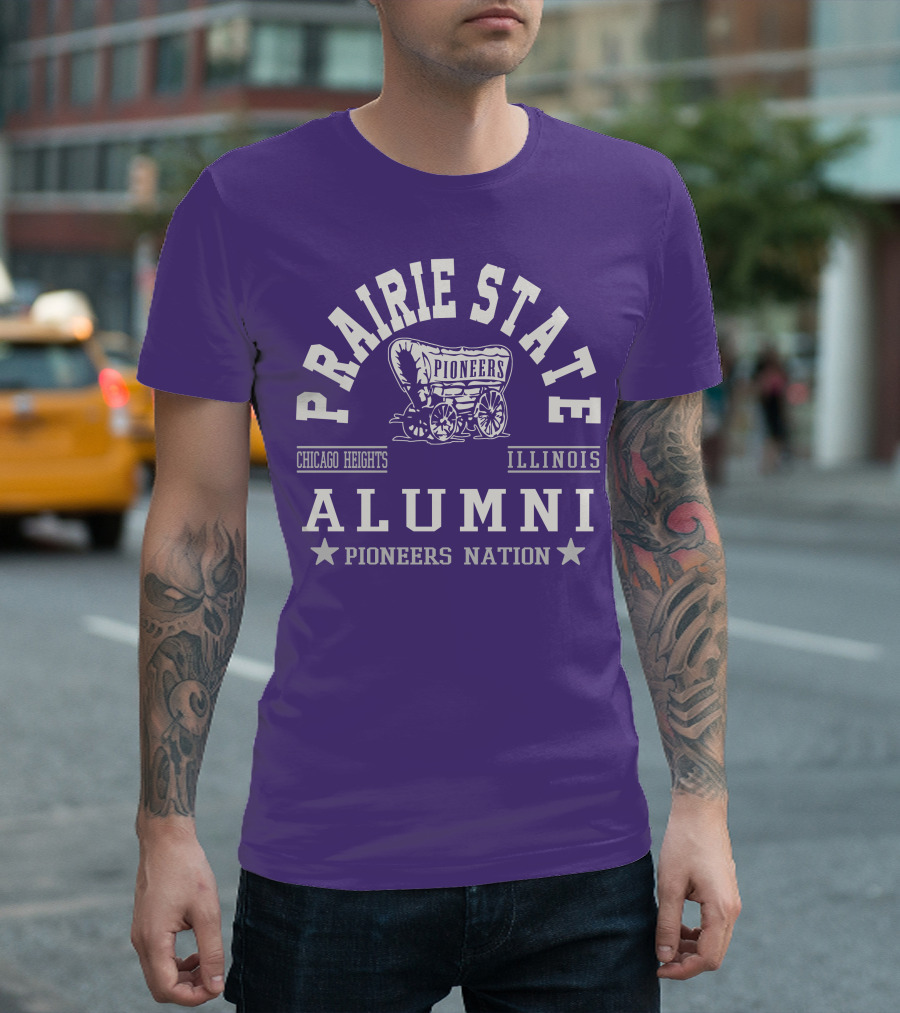 Prairie State Pioneers Alumni Chicago Heights Illinois Pioneers Nation T-Shirt
