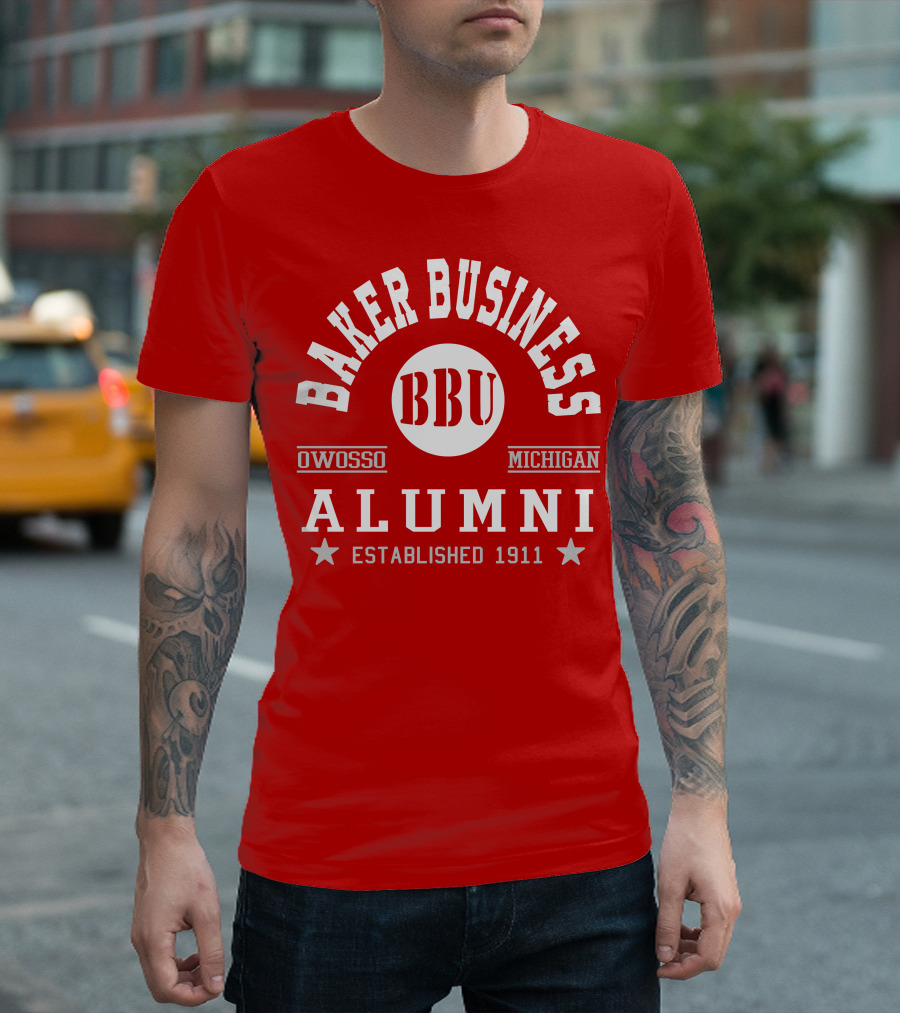 Baker Business BBU Alumni Owosso Michigan Established 1911 T-Shirt
