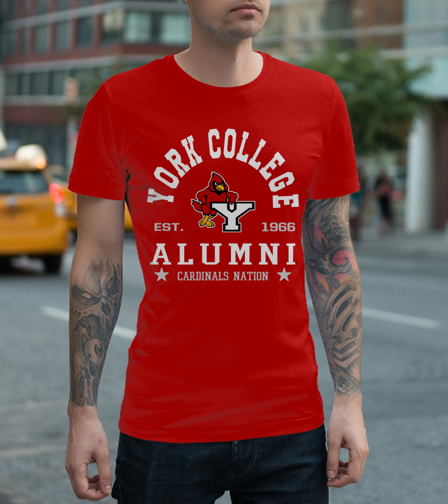 York College Alumni Cardinals Nation Est. 1966 T-Shirt